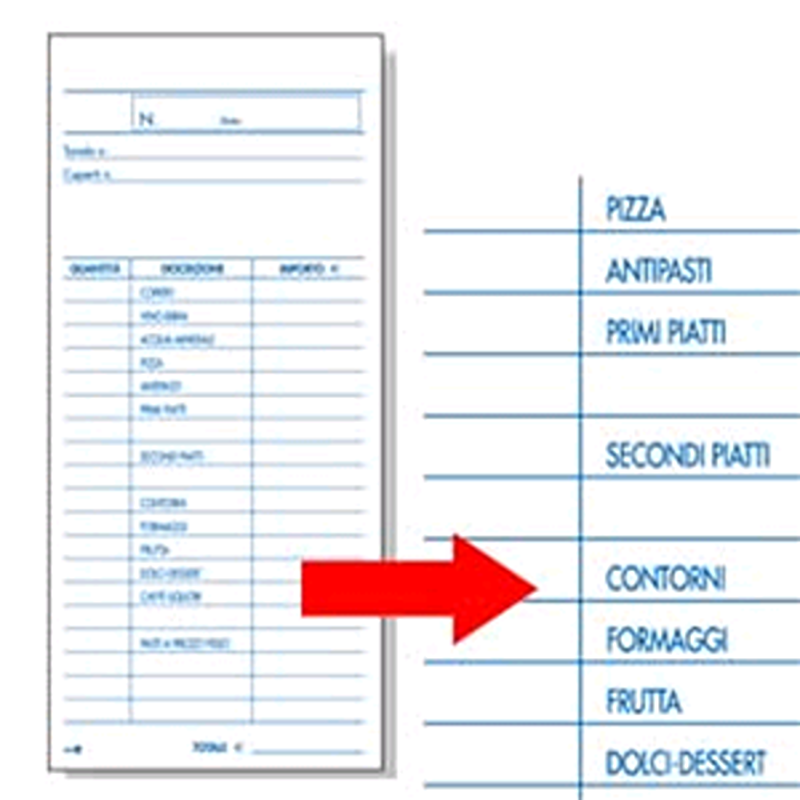 BLOCCO NOTE RISTORANTE 9X23 100FG