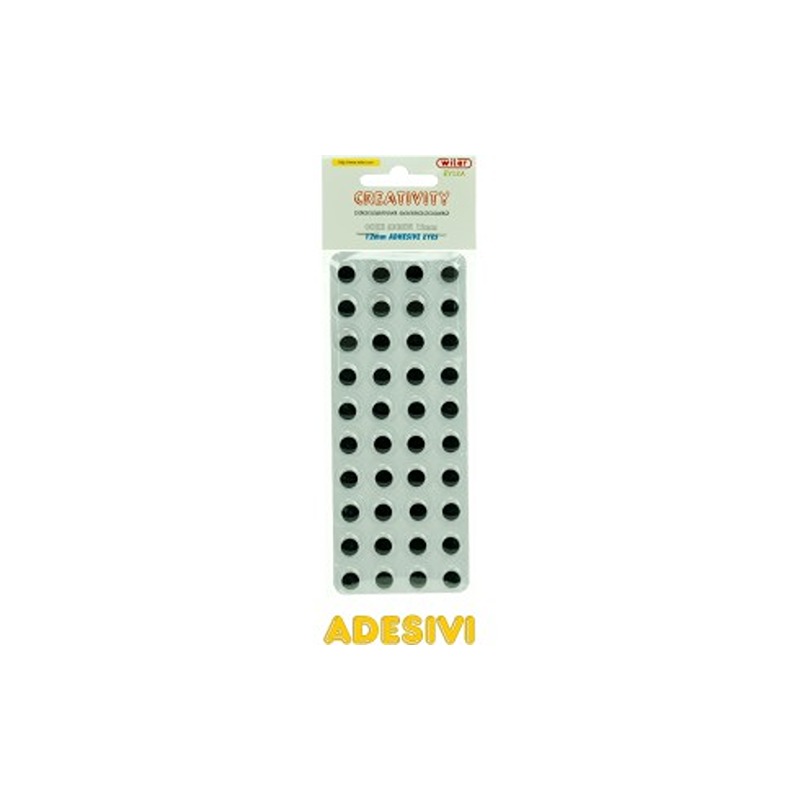 OCCHI ADESIVI 12MM 40 PZ.