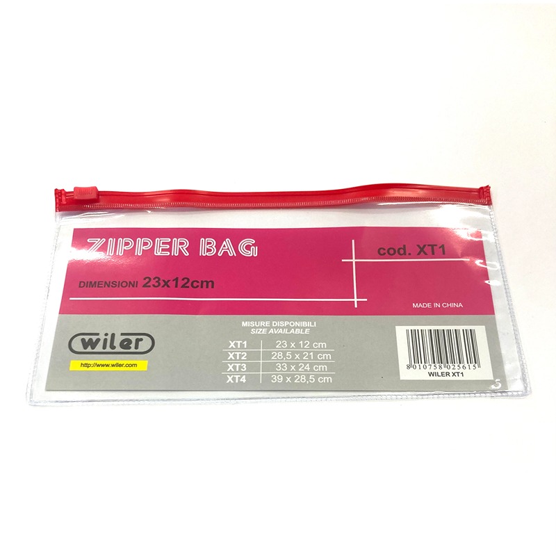 BUSTA PVC CON ZIP CM.23X12