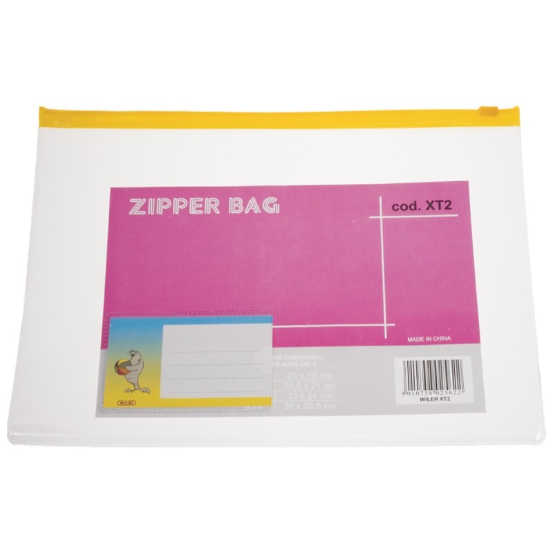 BUSTA PVC CON ZIP CM.28,5X21