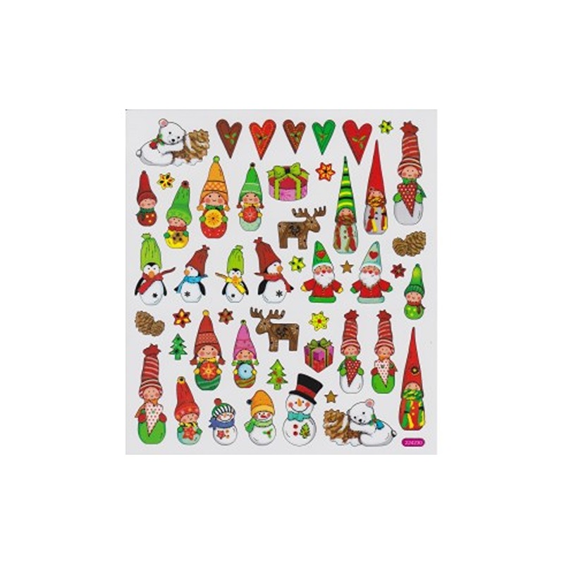 STICKER ADESIVI METALIZZATI NATALE