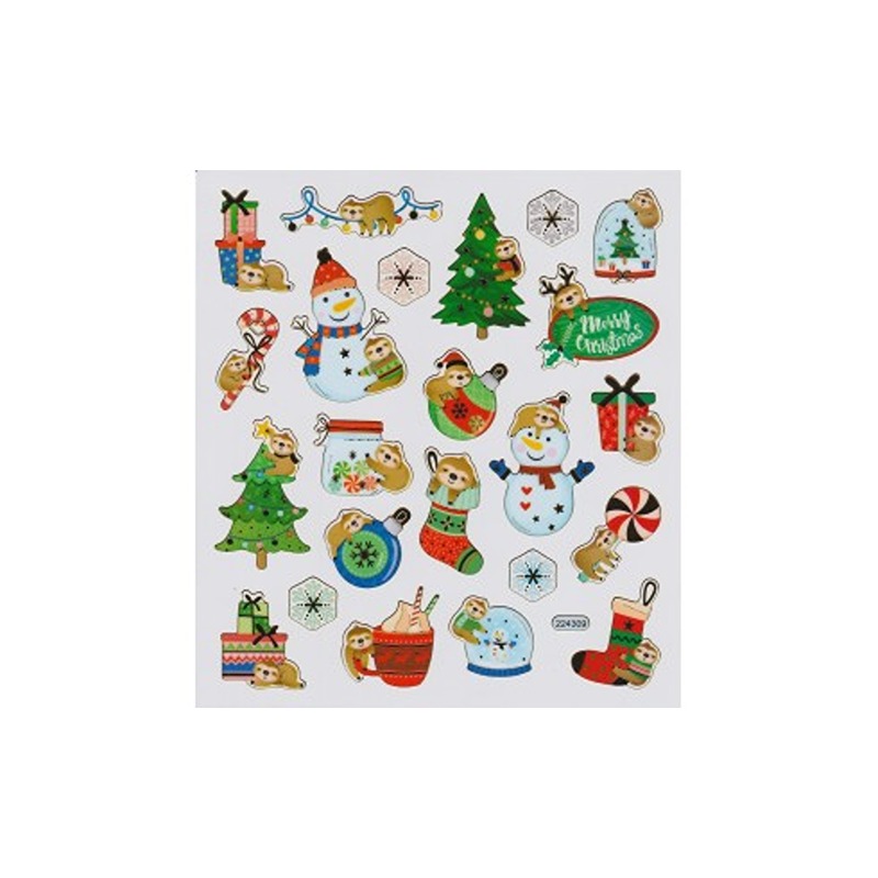 STICKER ADESIVI METALIZZATI NATALE