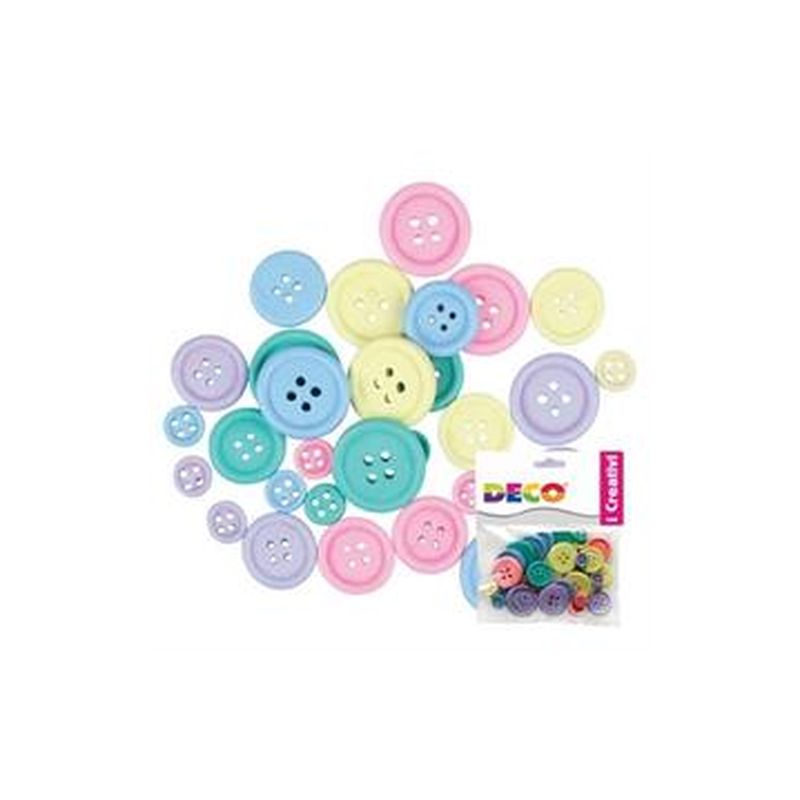 BOTTONI  MM.25 COLORE PASTELLO PZ.30