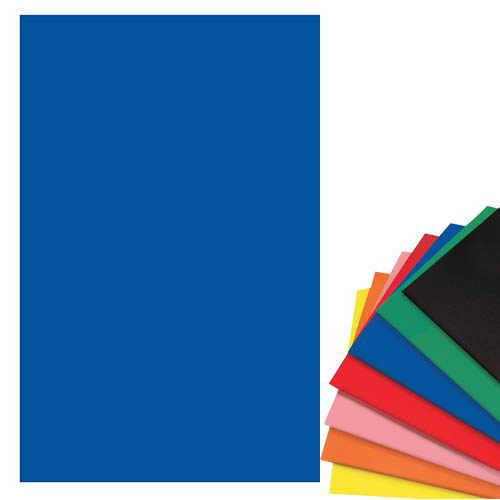 10 FOGLI CARTA VELLUTATA CM. 50x70 - BLU