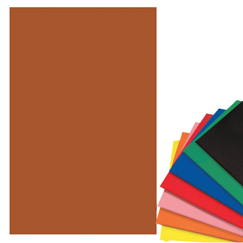 10 FOGLI CARTA VELLUTATA CM. 50x70 - MARRONE