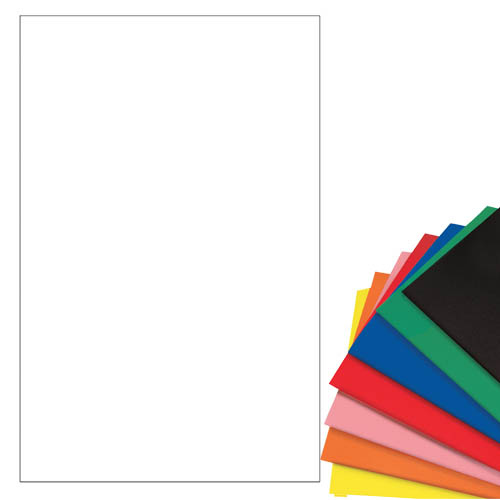 10 FOGLI CARTA VELLUTATA CM. 50x70 - BIANCO