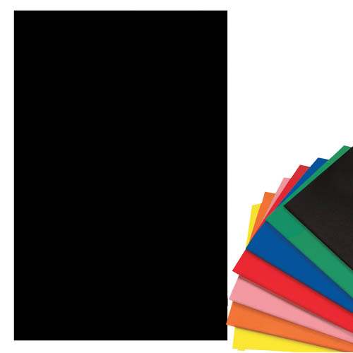 10 FOGLI CARTA VELLUTATA CM. 50x70 - NERO