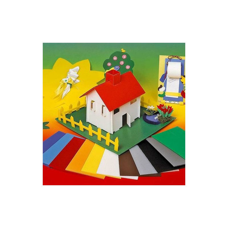 PLASTICA ONDULATA CM. 50X70 FG. 10 MM.2,2H COL. ASS.