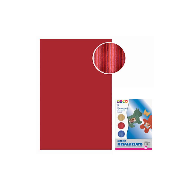 CARTONE ONDULATO DRITTO 50X70 ROSSO METALL.
