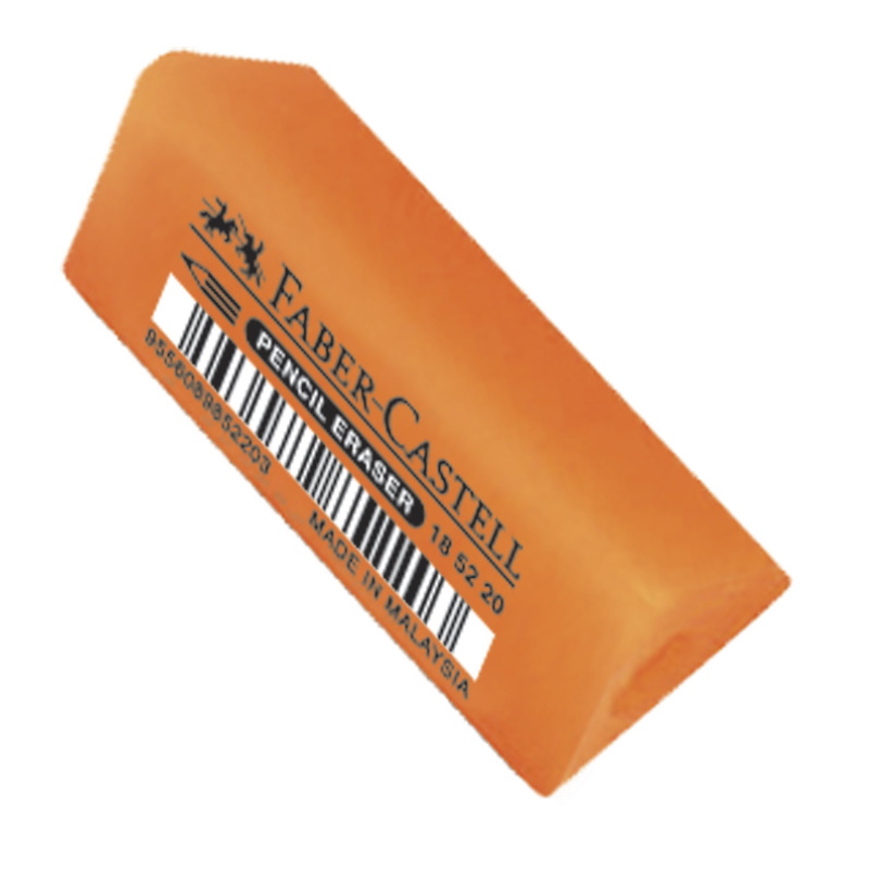 GOMMA PER MATITA FABER CASTELL TRIANGOLARE COL.ARANCIONE