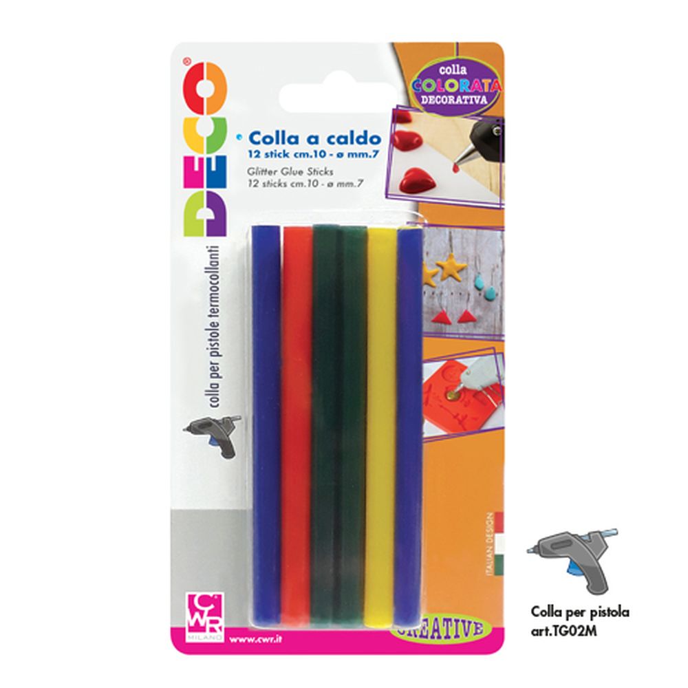 COLLA A CALDO COLORATA Ø MM..7 PZ.12 IN 6 COL. ASS.