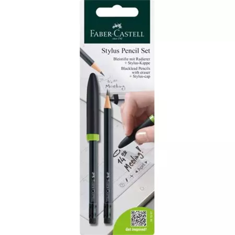 MATITE CON GOMMA-CAPPUCCIO 2PZ. FABER CASTELL STYLUS SET