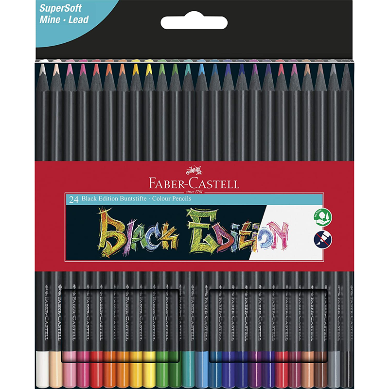 MATITE COLORATE FABER CASTELL BLACK EDITION / 24