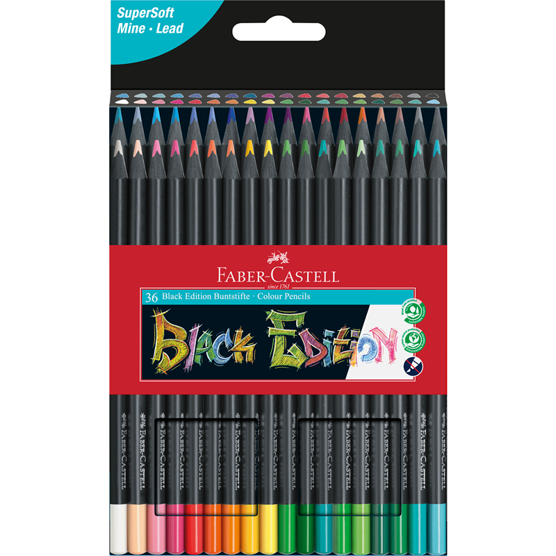 MATITE COLORATE FABER CASTELL BLACK EDITION / 36