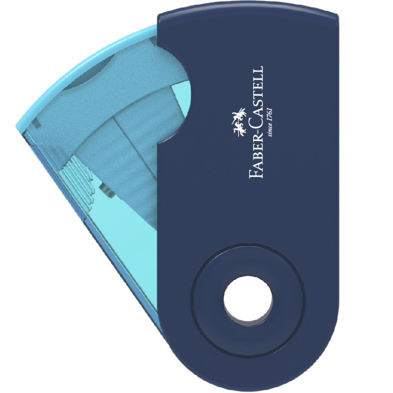 TEMPERAMATITE DUE FORI FABER CASTELL SLEEVE BLU/CELESTE
