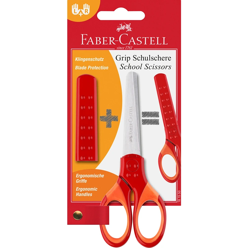 FORBICE SCUOLA FABER CASTELL ROSSO