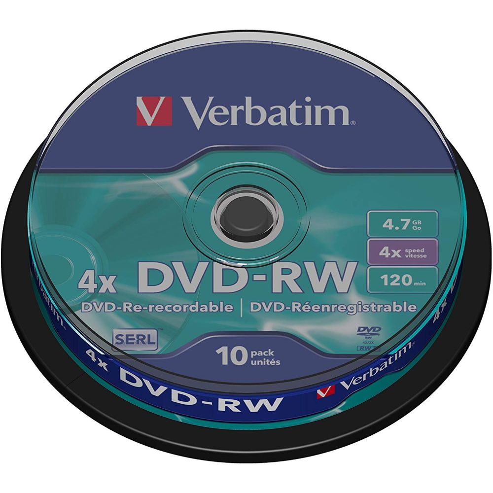 DVD-RW 4,7 120MB RISCRIVIBILE CAMPANA PZ. 10