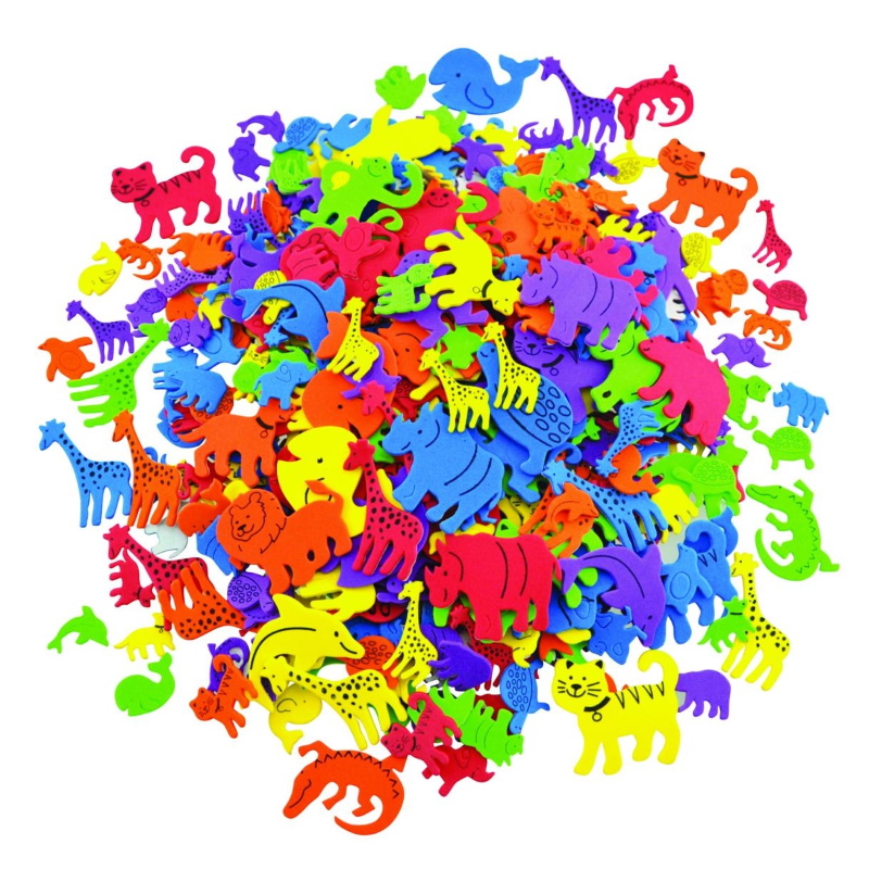 ANIMALI IN EVA ADESIVI PZ.500