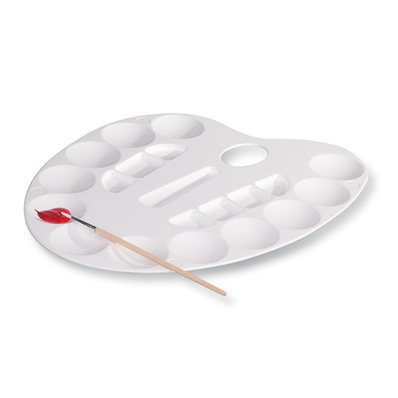 TAVOLOZZA PITTURA OVALE 22X30 9 SCOMPARTI