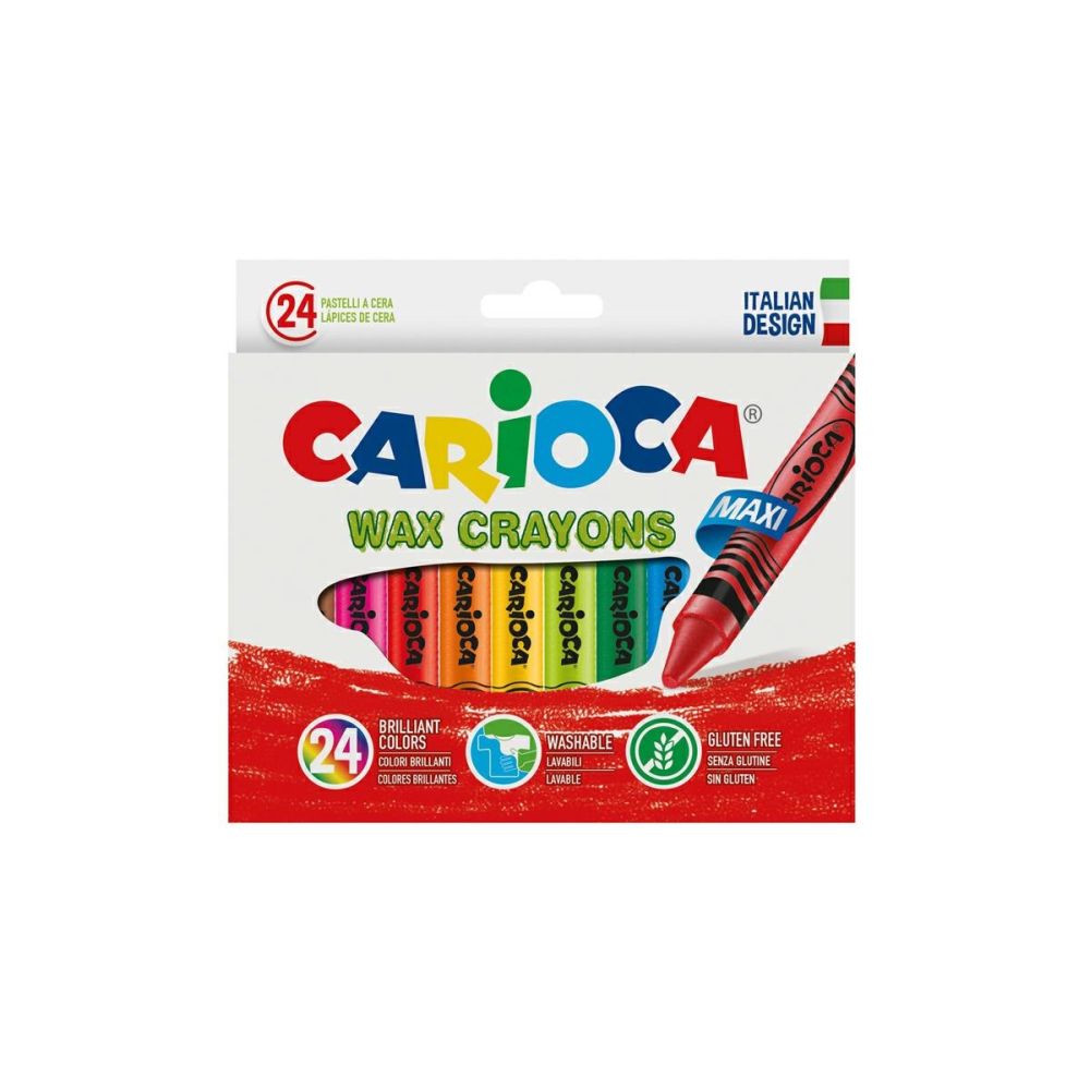 PASTELLI CERA MAXI CARIOCA 24 COLORI