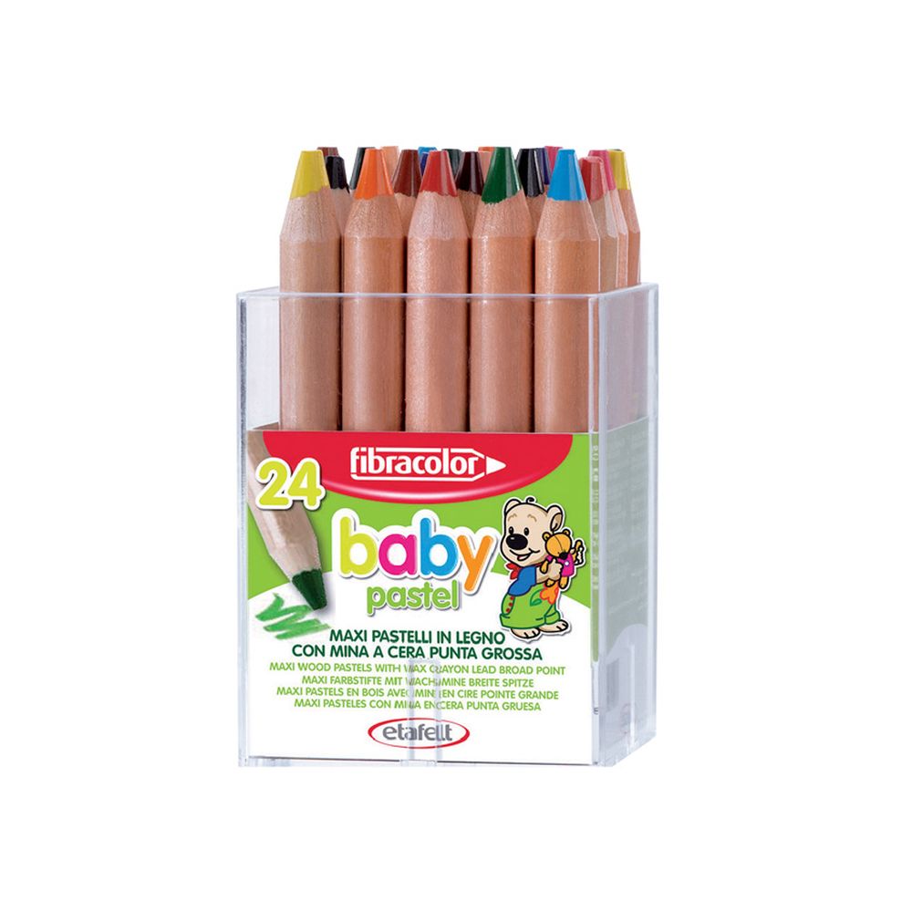 MATITONI BABY PASTEL FIBRACOLOR BARATTOLO PZ. 24