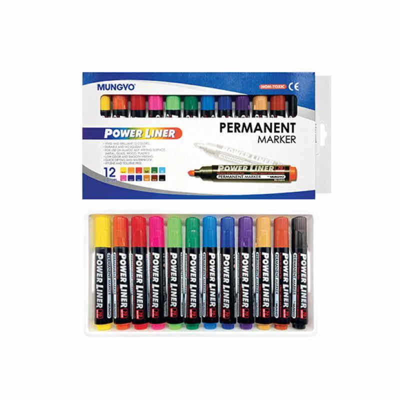 MARKER INDELEBILE PT.TONDA 12 COLORI