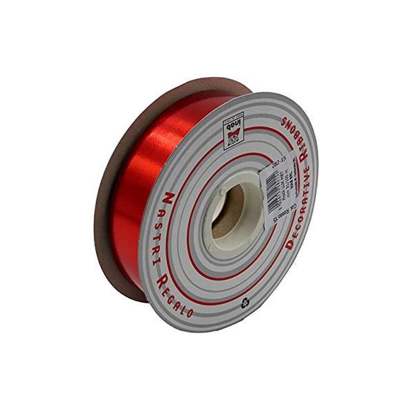 NASTRO REGALO METALL. CM.3X100MT ROSSO