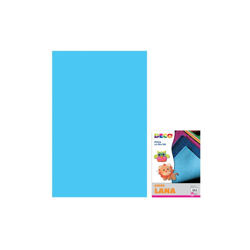 PANNO LANA CM. 50X180 AZZURRO