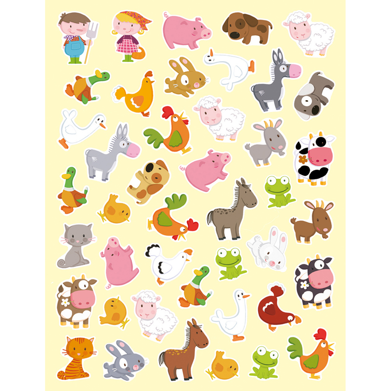 Illustrated Stickers - Farm Animals  
