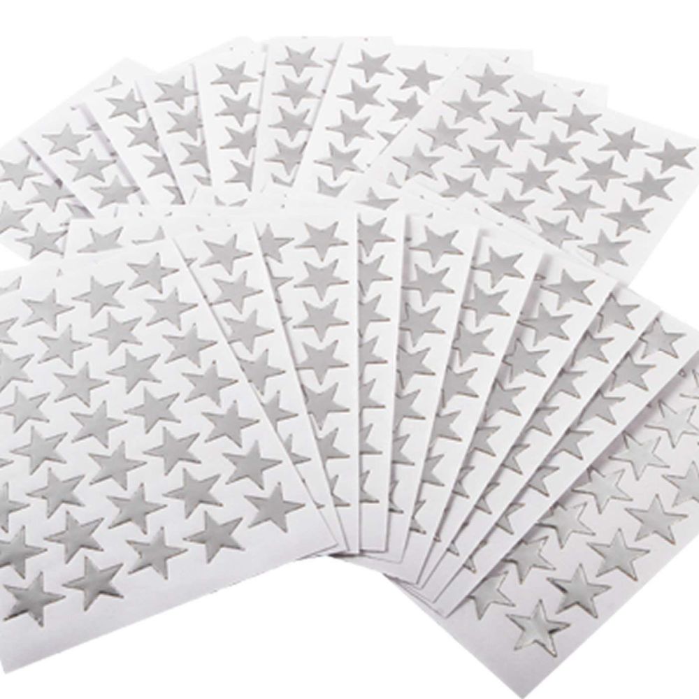 STELLE ADESIVE ARGENTO FG.6 18X18 TOT. 378 STELLINE