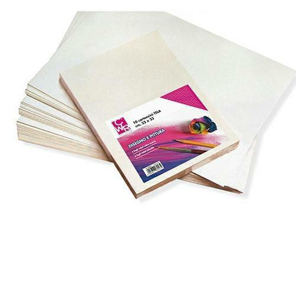 CARTONE TELATO BIANCO/AVORIO FG.10 CM. 23X33 GR.160