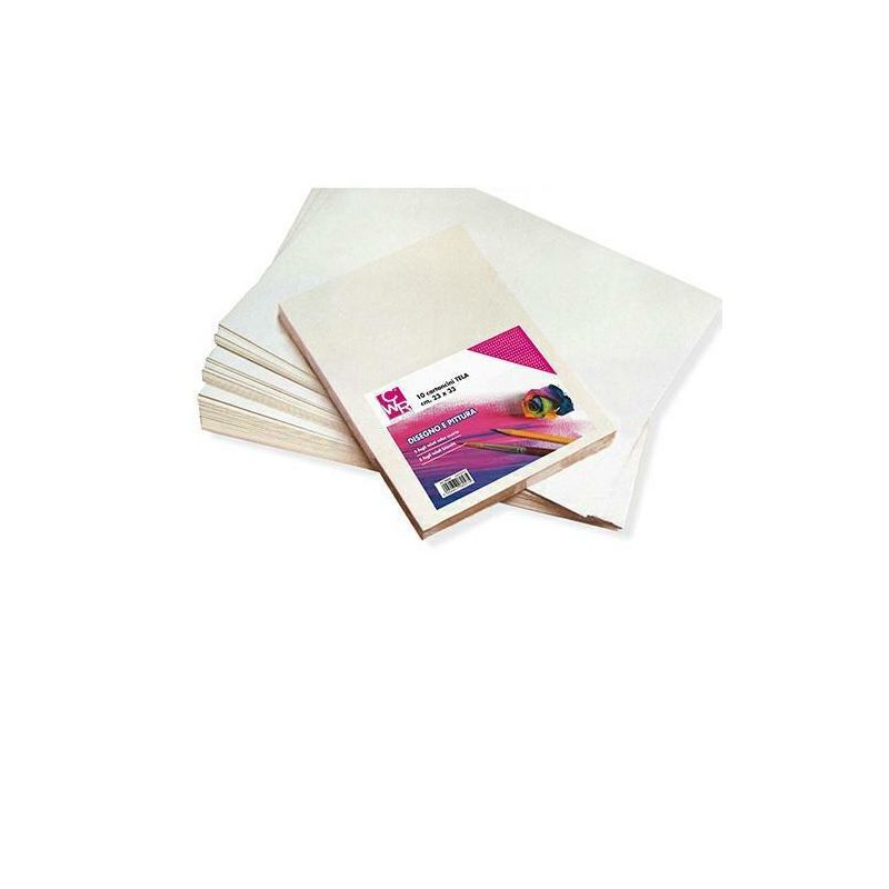 CARTONE TELATO BIANCO/AVORIO FG.10 CM. 50X70 GR.160