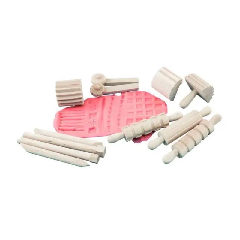 SET 12 ATTREZZI IN LEGNO PER MODELLARE