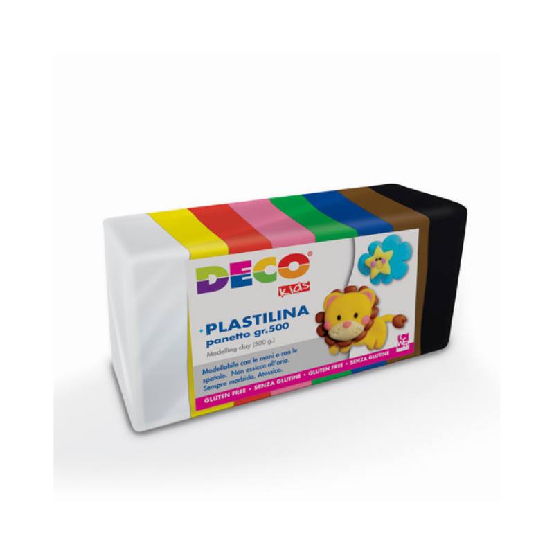 PLASTILINA DECO 8 COL. ASS. TOT. GR. 500