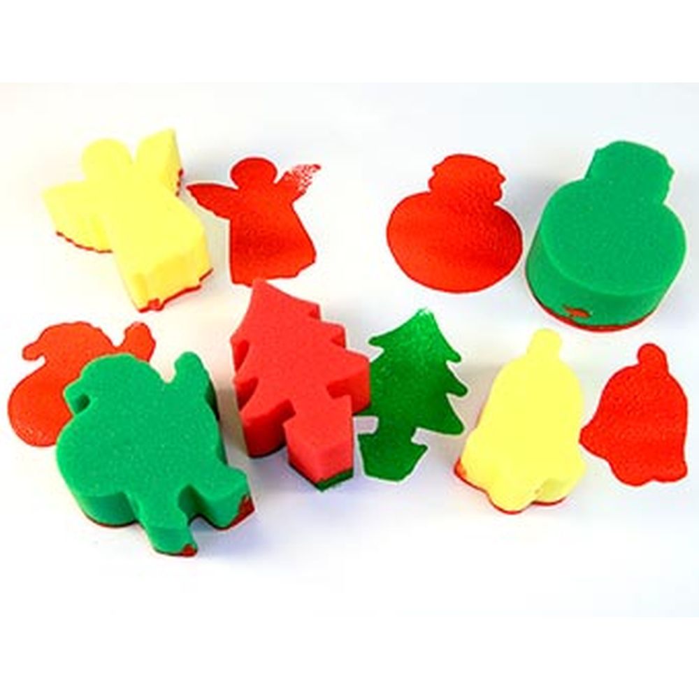 TIMBRI IN SPUGNA MAXI CM. 15 PZ. 5 NATALE