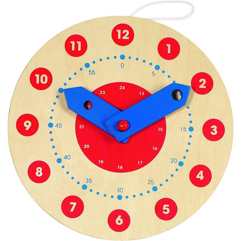 OROLOGIO IN LEGNO IMPARIAMO LE ORE Ø CM. 18