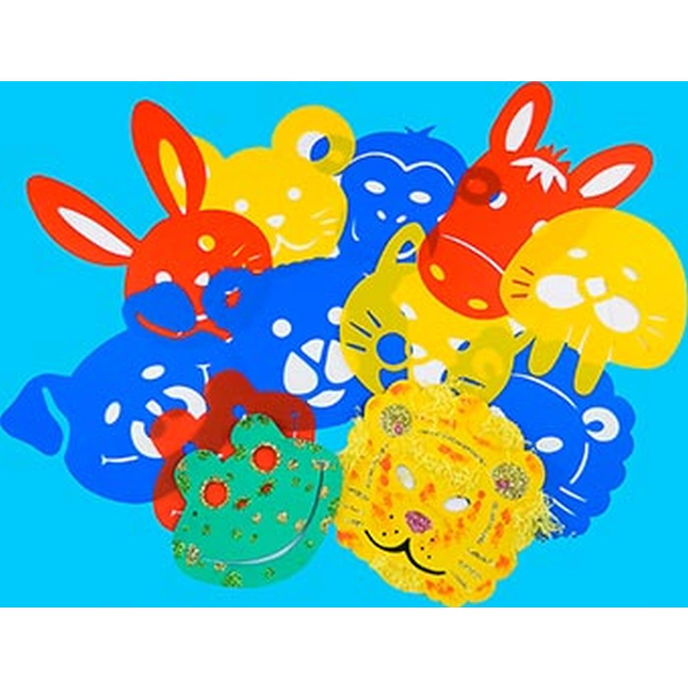 STENCIL SAGOME GRANDI MASCHERE ANIMALI PZ. 10