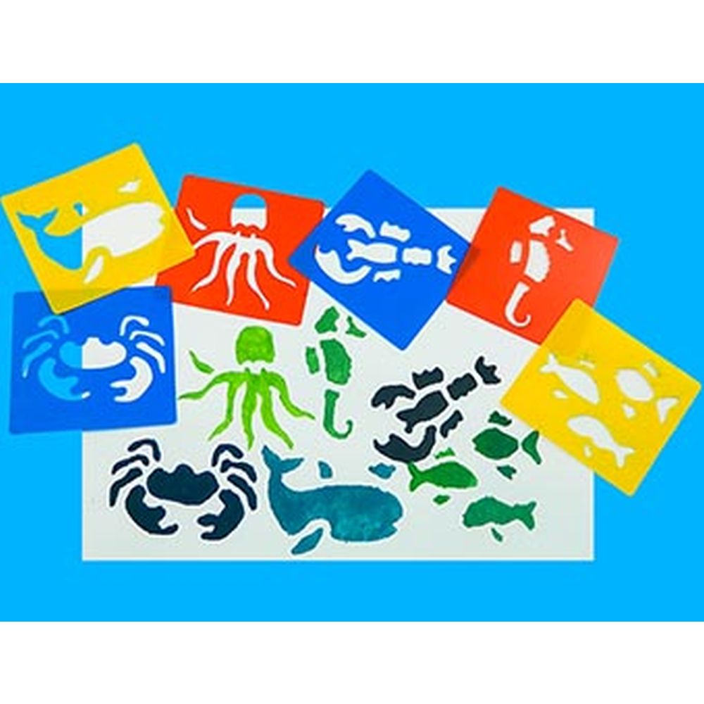 STENCIL ANIMALI MARINI PZ. 6
