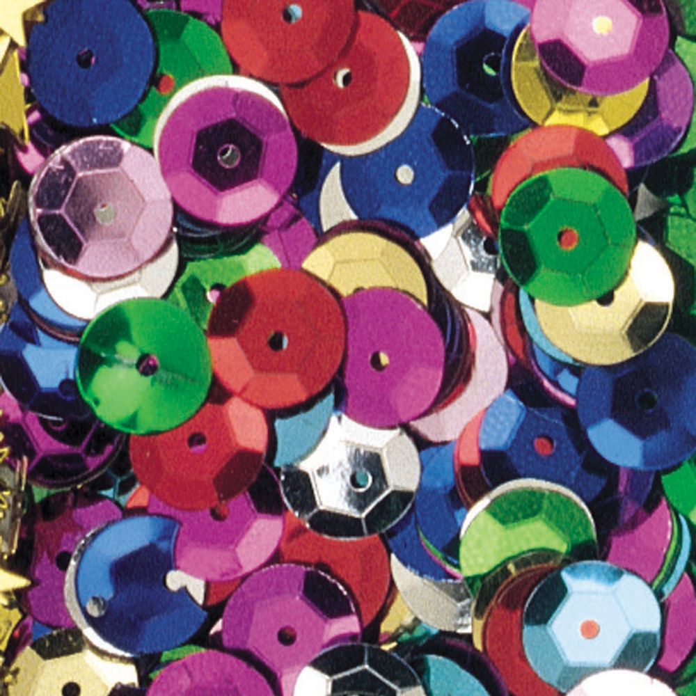 PAILLETTES COLORATE CONCAVE METALLIZZATE MM.6 PZ. 500