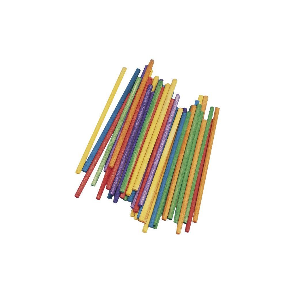 LEGNO DA DECORARE BASTONCINI COLORATI Ø MM.4X100 PZ. 60