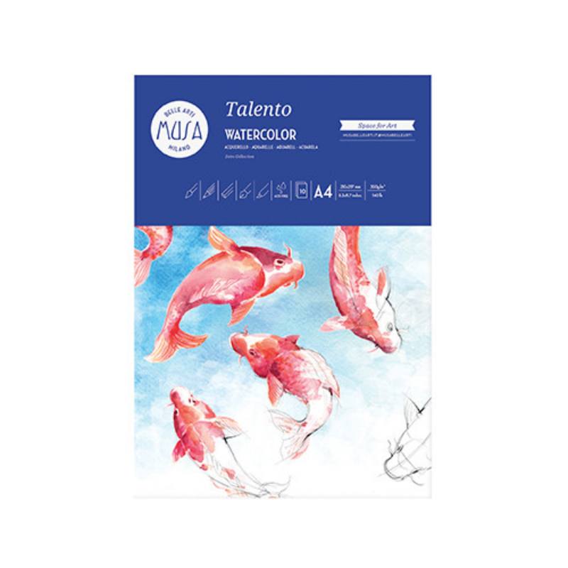 BLOCCO PER ACQUARELLI A5 FG. 10 GR.300