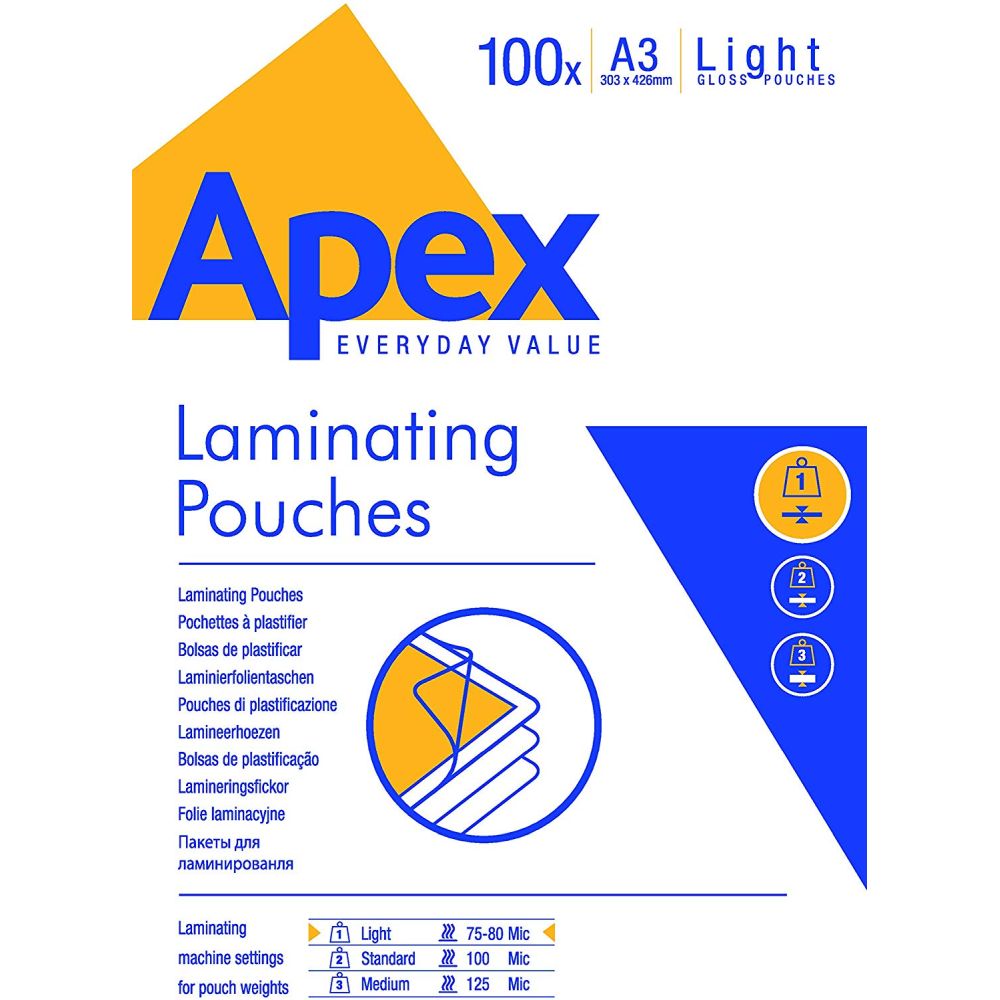 POUCHES A3 80 MICRON FG.100