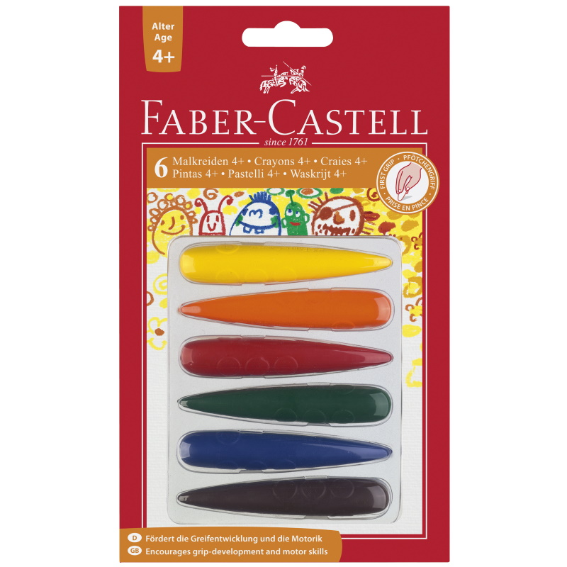 PASTELLI A CERA FABER CASTELL ERGONOMICI/6