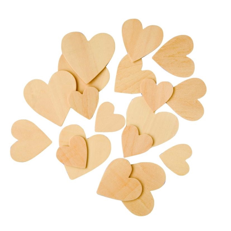 CUORI IN LEGNO PZ.100