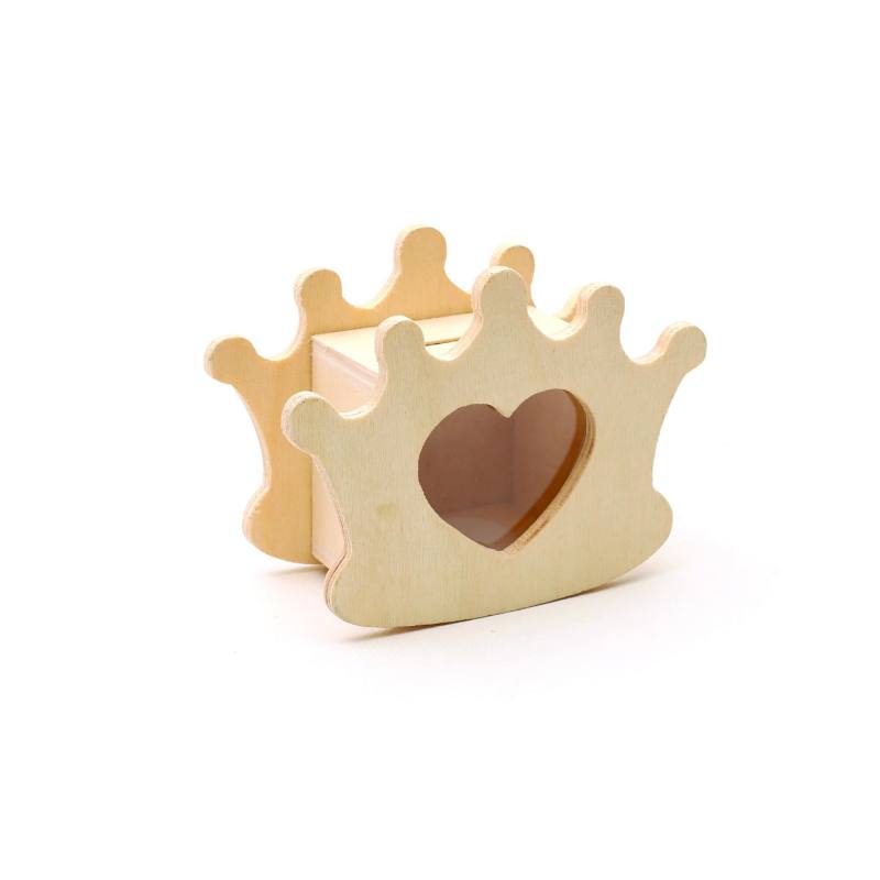 LEGNO DA DECORARE SALVADANAIO CUORE