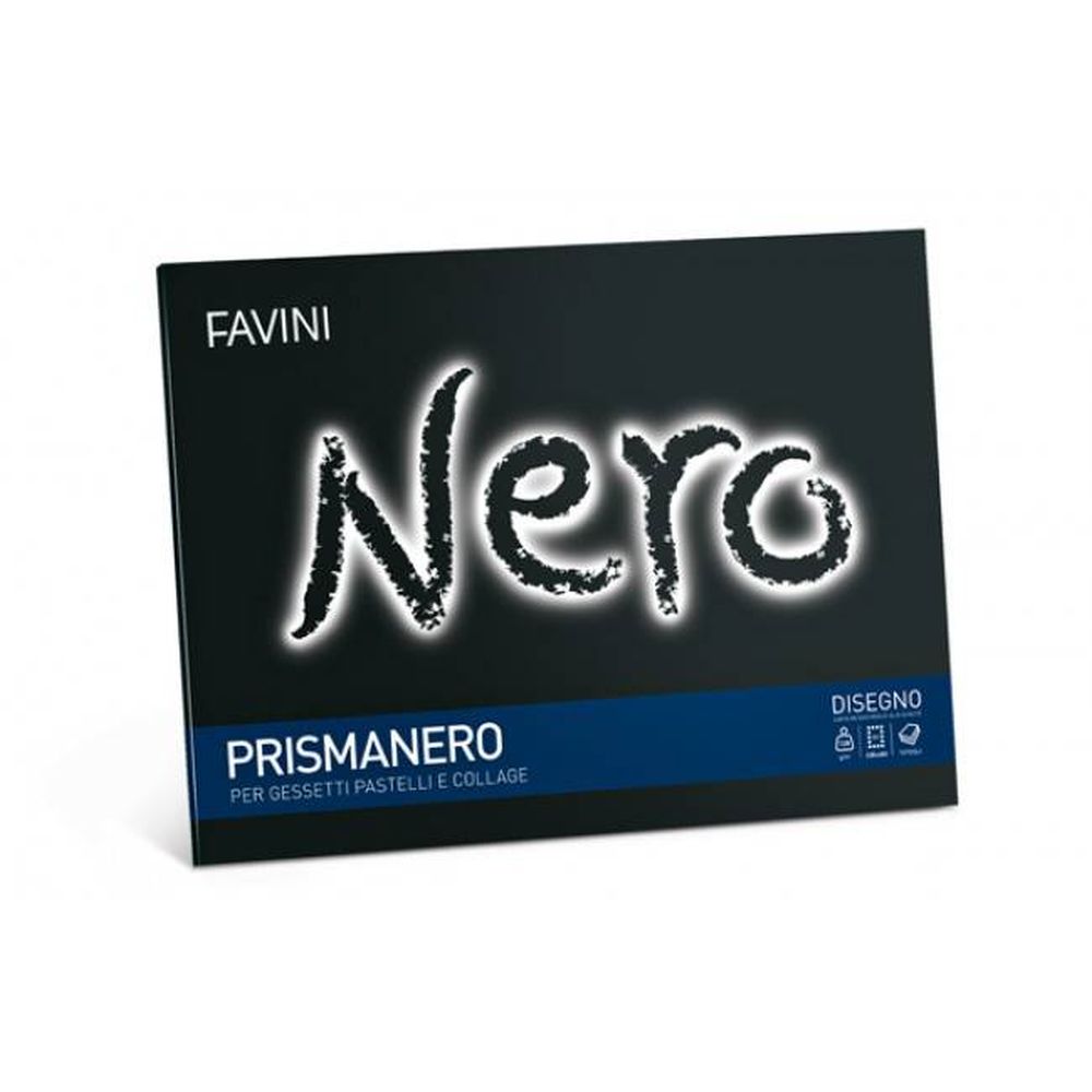 BLOCCO DISEGNO NERO 24X33 FG.10 GR. 128