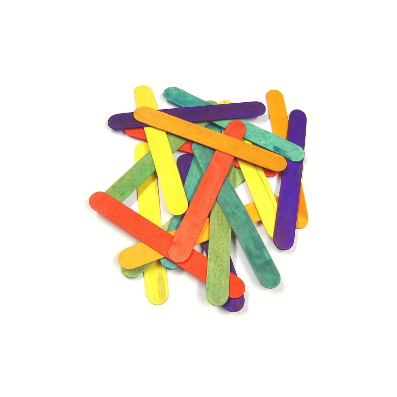 LEGNO DA DECORARE STECCHE COLORATE  CM. 16,5X2 PZ.100