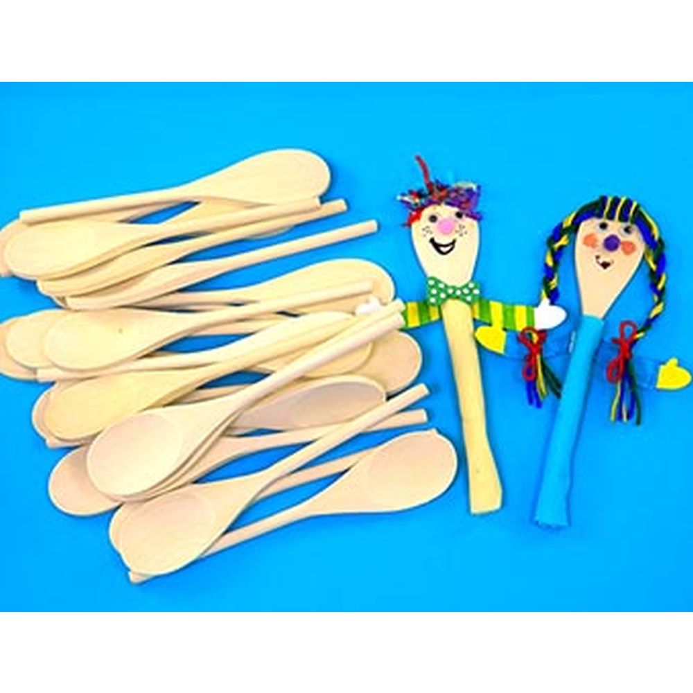 LEGNO DA DECORARE POSATE 24 CUCCHIAI