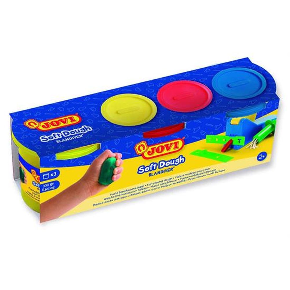 PASTA PER MODELL. SOFT DOUGH 3X110 GR. GIALLO/ROSSO/BLU