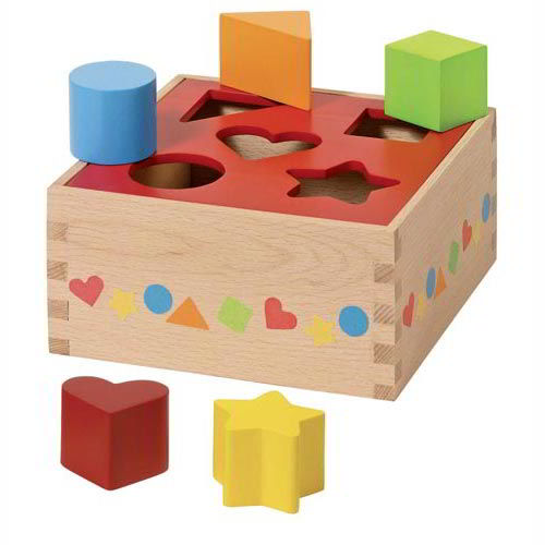CUBO DELLE FORME IN LEGNO CM.16X16X7,6 (5 PZ.)